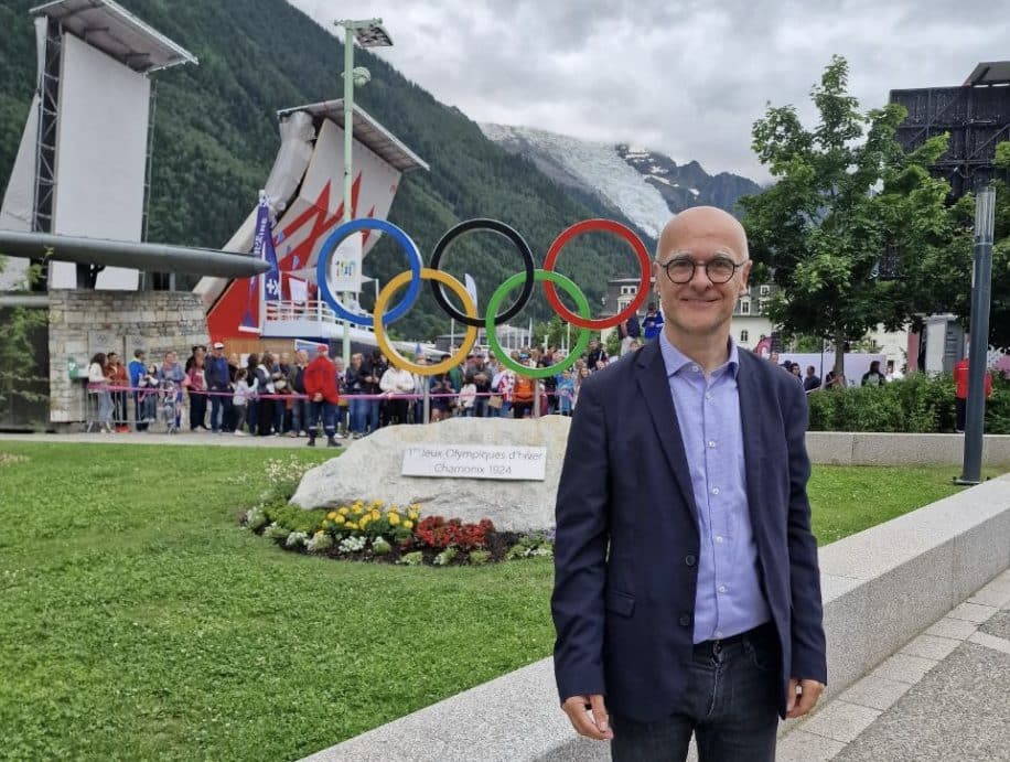Passage de la flamme olympique à Chamonix. 23 juin 2024.