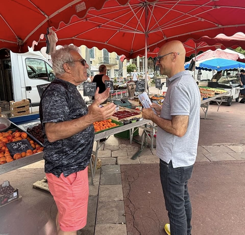 Marché de Cluses ce matin lundi 1er juillet 2024.